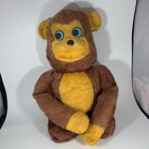 Vintage 1960s Dan Brechner MONKEY W/ LONG ARMS plush stuffed animal toy 14"